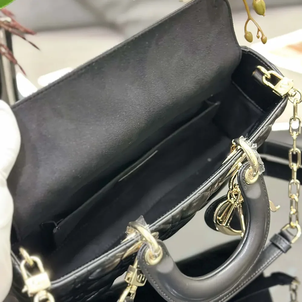 Dior Small Lady D-Joy Bag Black Cannage Lambskin for Women Dior Small Lady D-Joy Bag Black Cannage Lambskin for Women