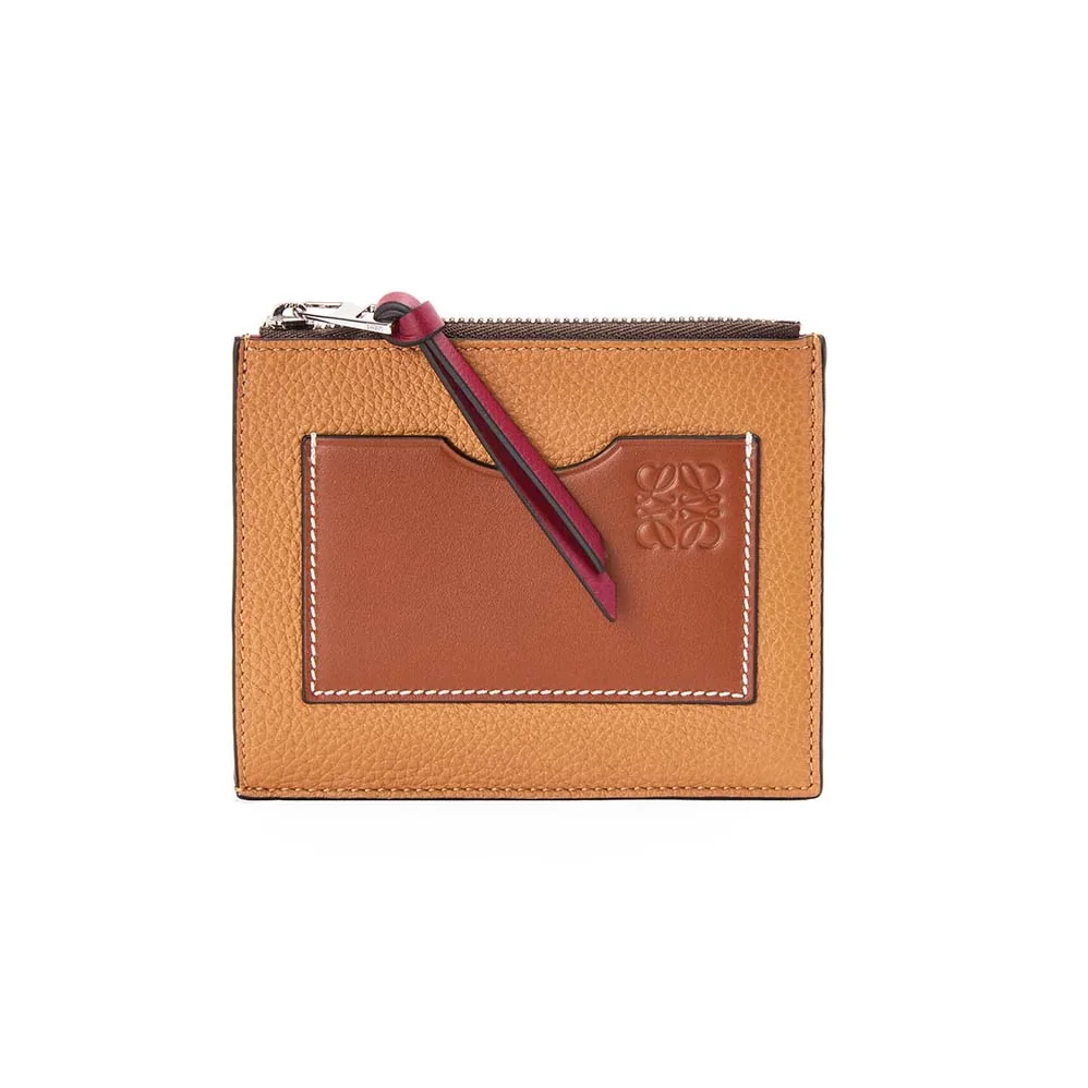 Loewe Coin Cardholder in Soft Grained Calfskin for Women in Brown Loewe Coin Cardholder in Soft Grained Calfskin for Women in Brown