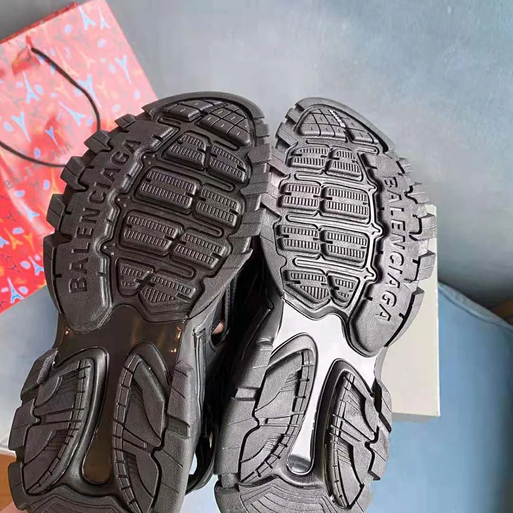 Balenciaga Track Sandal in Black Neoprene and Rubber for Women