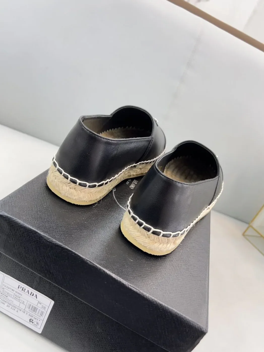Prada Nappa Espadrillas Black in PRD