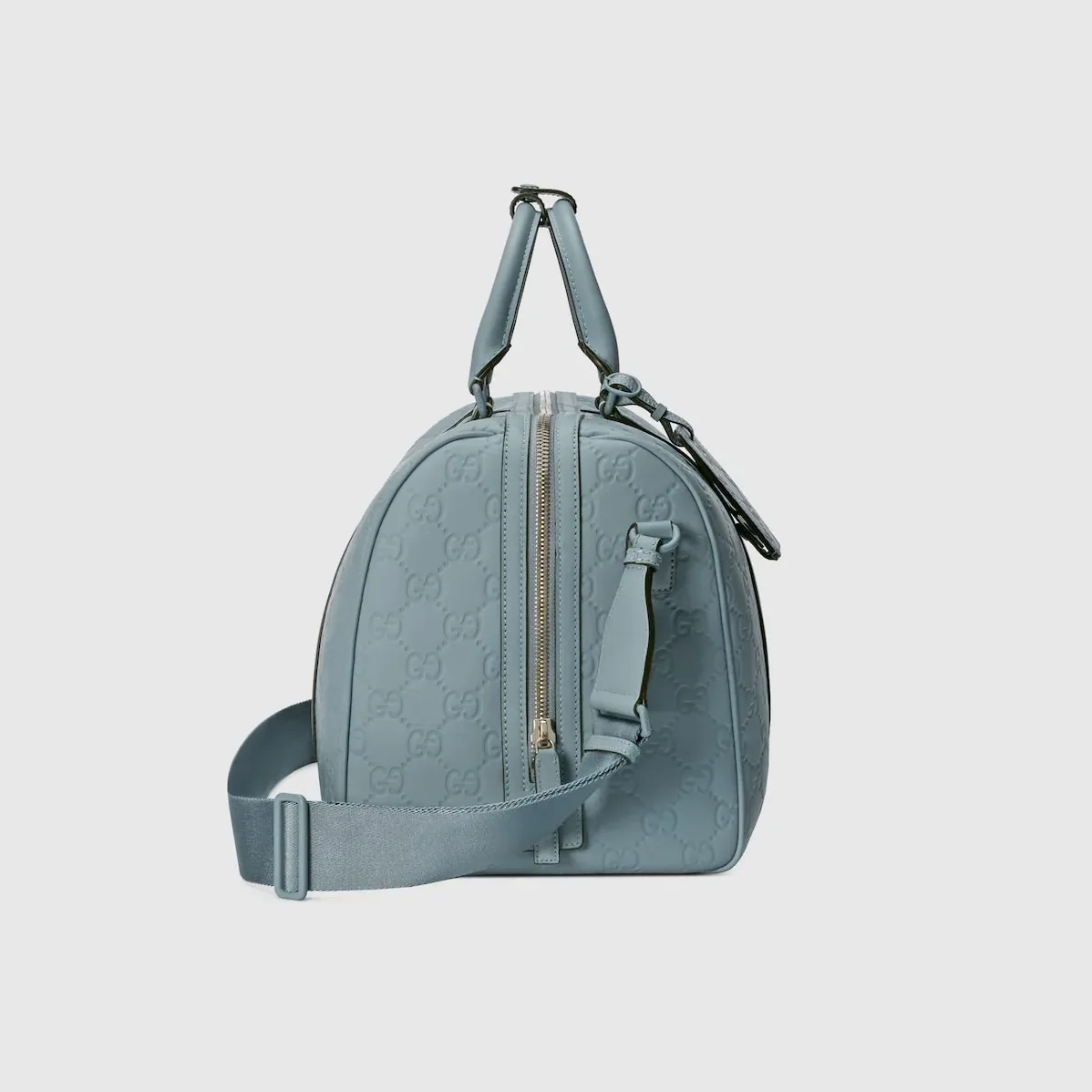 Gucci Rubber-Effect Medium Duffle Bag Light Blue / Gucci Rubber-Effect Medium Duffle Bag Light Blue /
