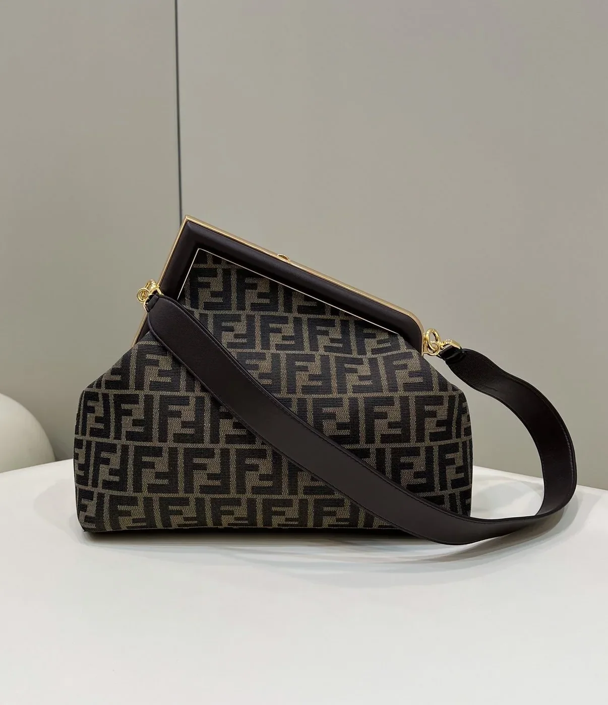 Fendi First Large Brown Canvas