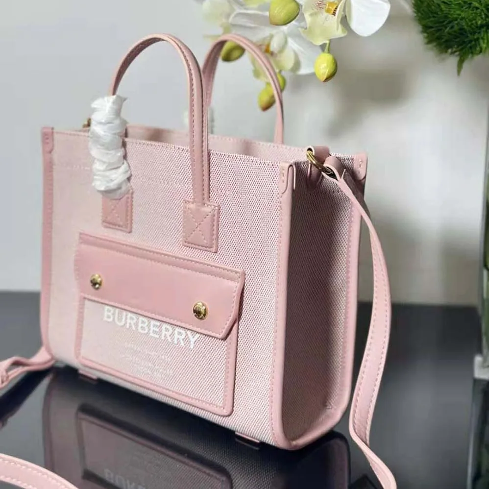 Burberry Mini Freya Tote for Women in Pink