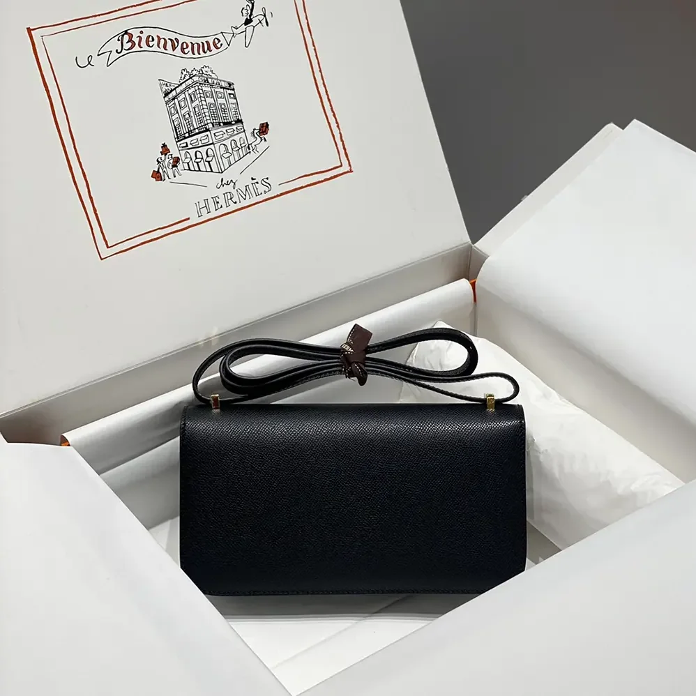 Hermes Constance Elan Epsom Silver for Women in Black