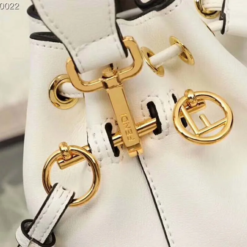 Fendi Mon Tresor White Leather Mini for Women in Bag