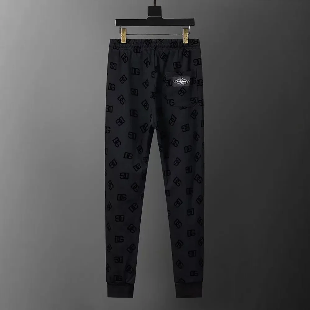 Dolce Gabbana D&G Jersey Jogging Pants with Flocked DG Logo Print for Men