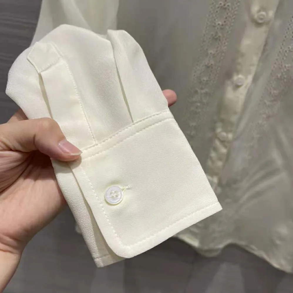 Celine Loose Shirt with Broderie Anglaise for Women