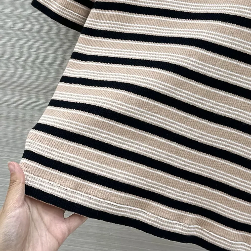 Fendi Top Multicolor Striped Cotton Jumper for Women Fendi Top Multicolor Striped Cotton Jumper for Women