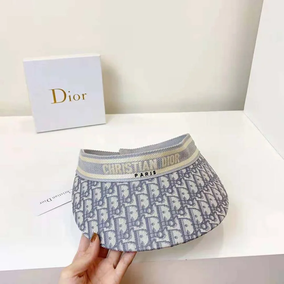 Dior D for Women in Oblique Visor Gray Cotton Dior D for Women in Oblique Visor Gray Cotton