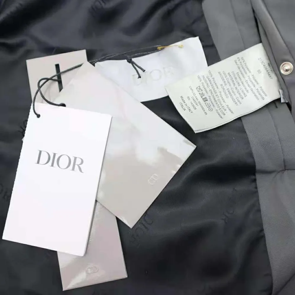 Dior Christian Dior Atelier Teddy Blouson Gray Technical Faille for Men Dior Christian Dior Atelier Teddy Blouson Gray Technical Faille for Men