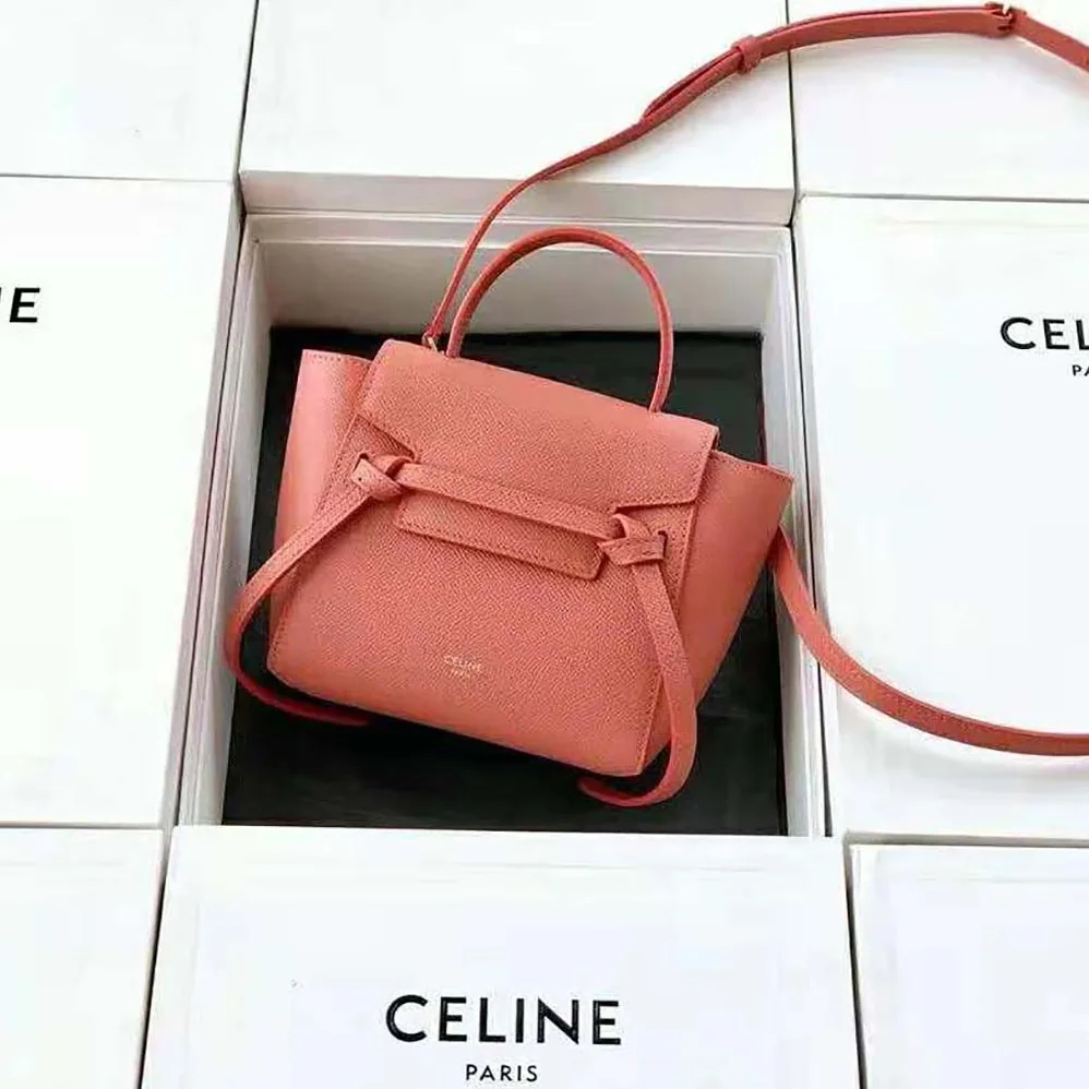 Celine Pico Belt Bag in Grained Calfskin Lychee for Women