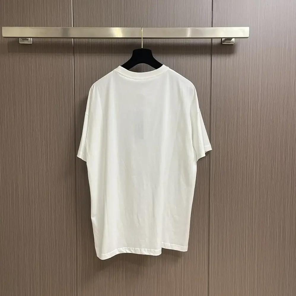 Dior T-Shirt White Slub Cotton Jersey for Women