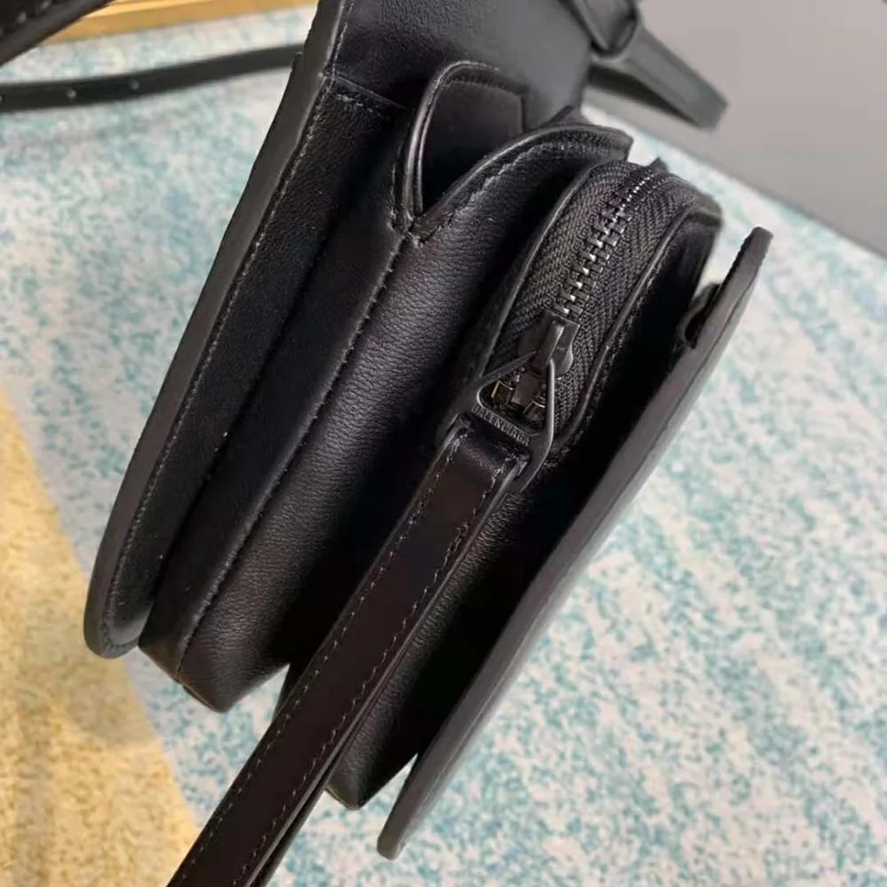 Balenciaga B Small Bag in Black Shiny Calfskin for Women