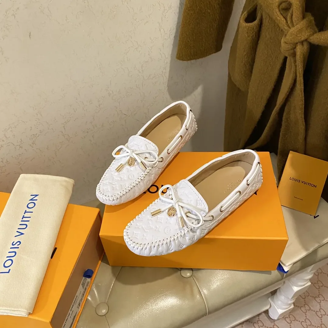 Louis Vuitton Gloria Flat Loafer White