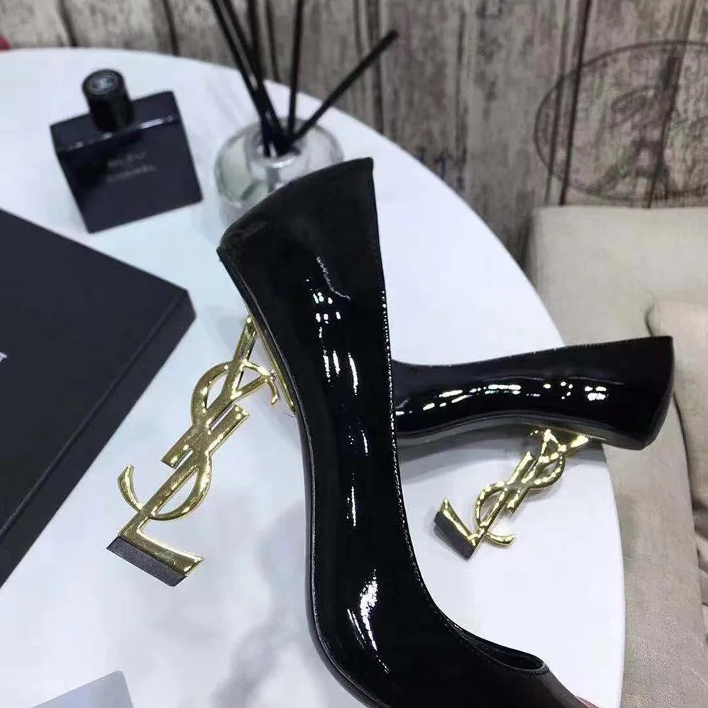 Saint Laurent YSL Opyum Pumps in Patent Leather for Women in Black