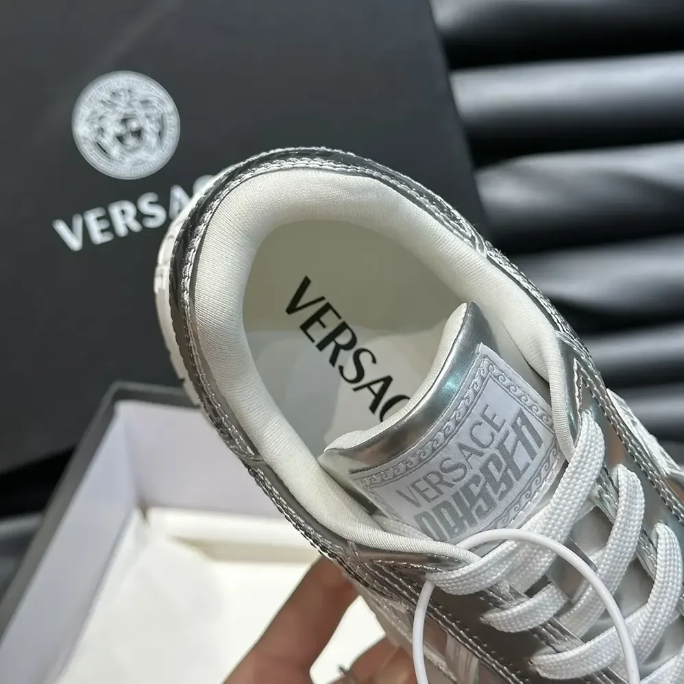 Versace Metallic Greca Odissea Sneakers for Unisex