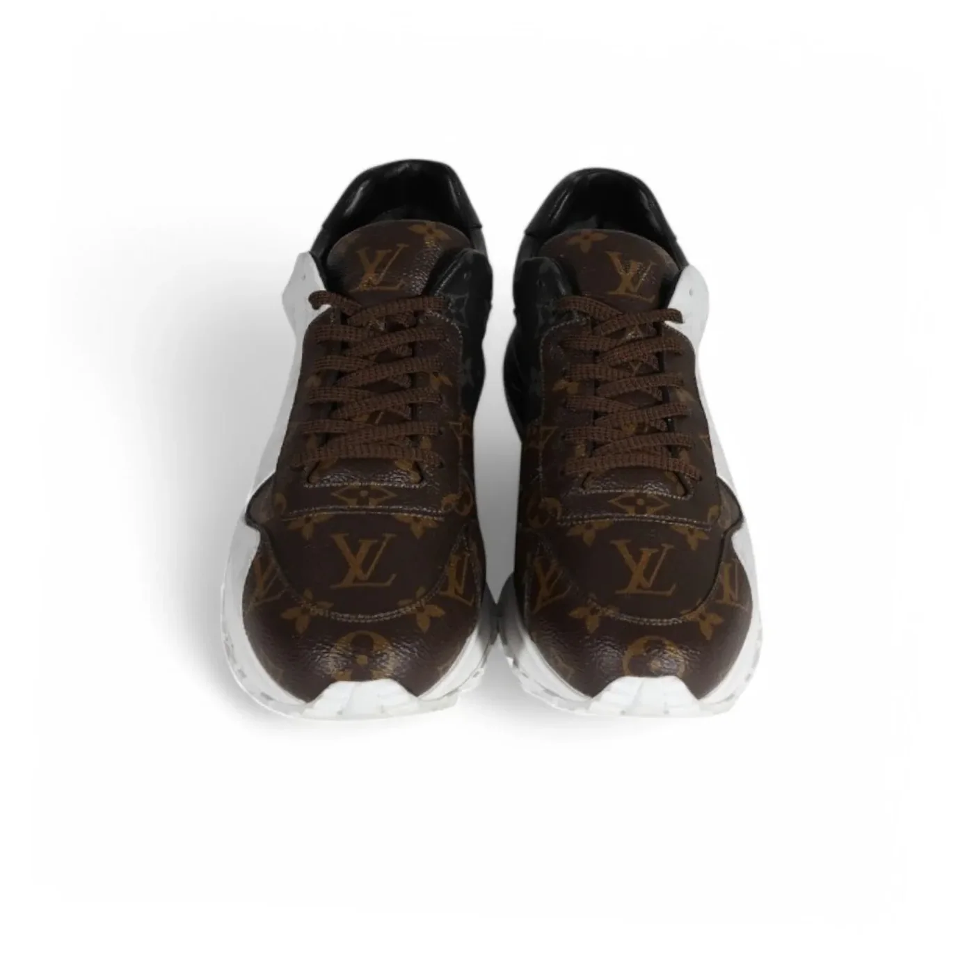 Louis Vuitton Run Away Sneaker Monogram Canvas Black in White/Brown Louis Vuitton Run Away Sneaker Monogram Canvas Black in White/Brown
