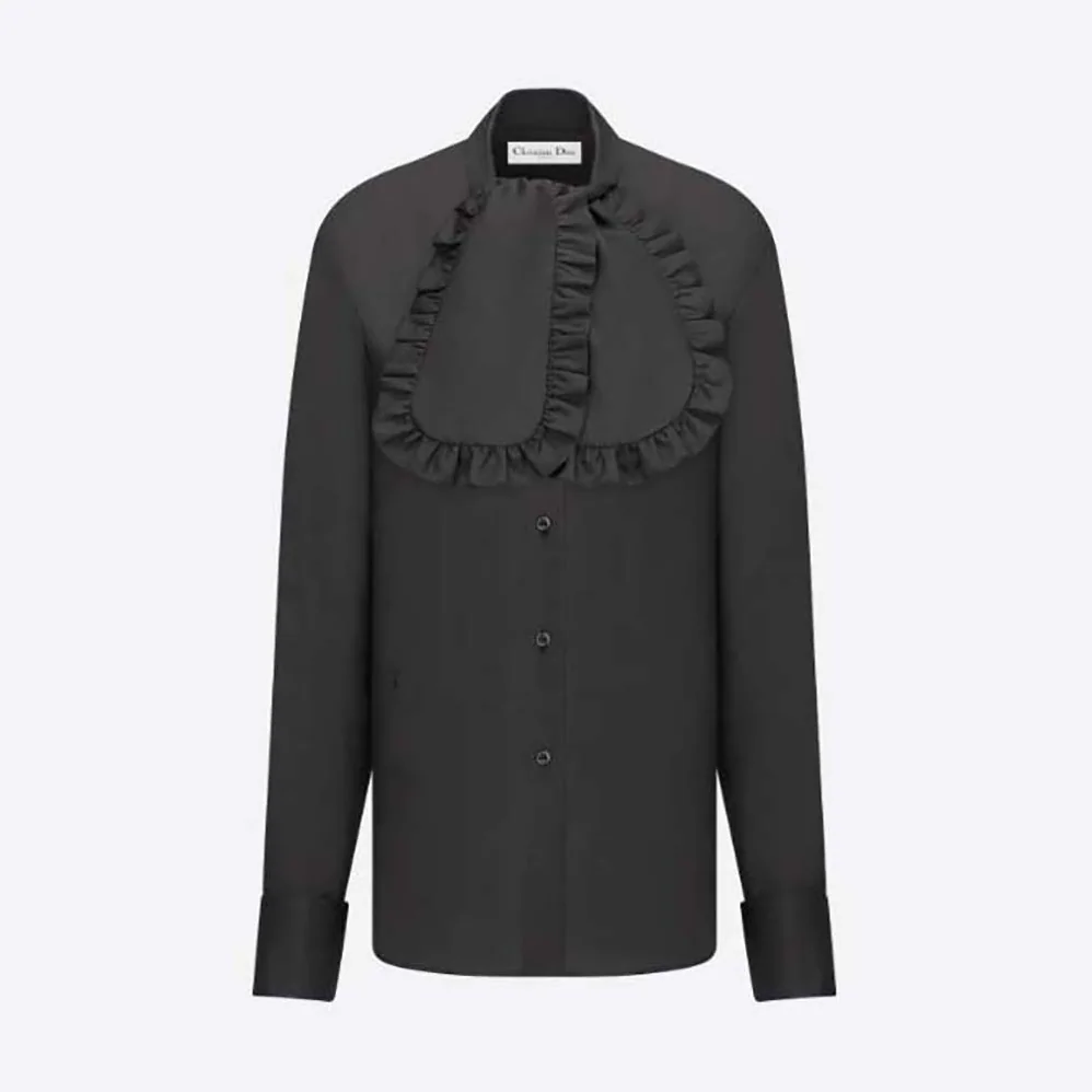 Dior Ascot Blouse Black Silk Twill for Women Dior Ascot Blouse Black Silk Twill for Women