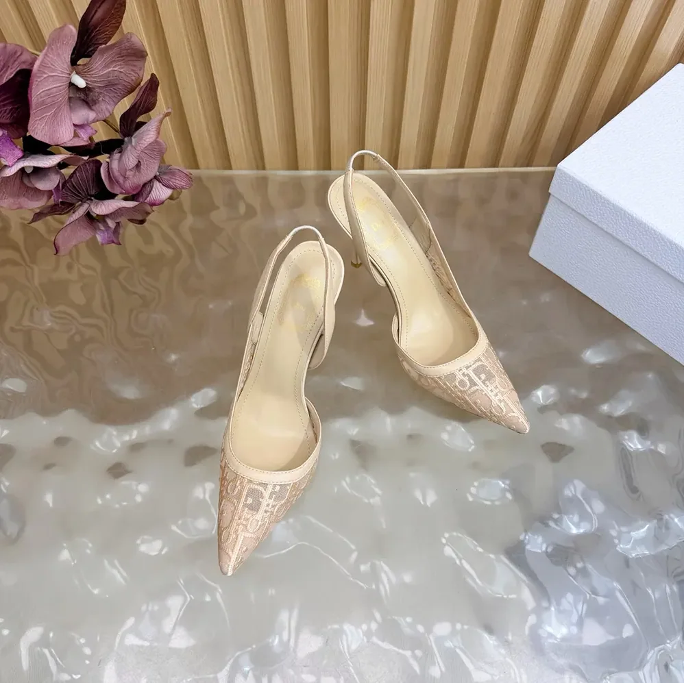 Dior Adiorable Slingback Pump Trench Dior Oblique Embroidered Mesh for Women Dior Adiorable Slingback Pump Trench Dior Oblique Embroidered Mesh for Women