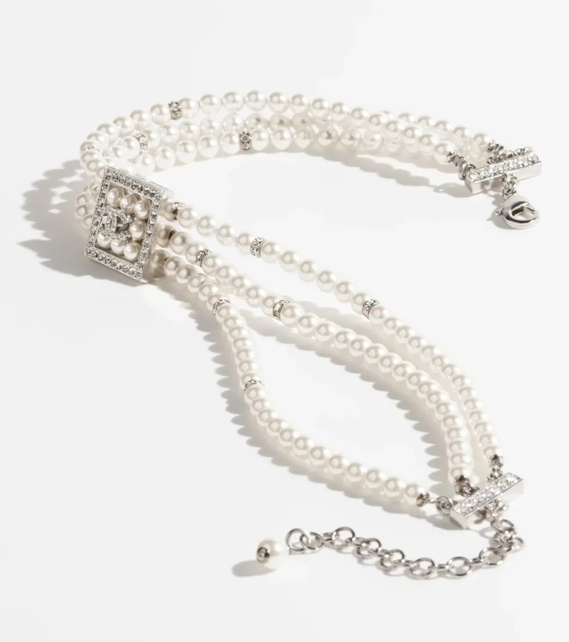 Chanel Pearl Rhinestone Necklace