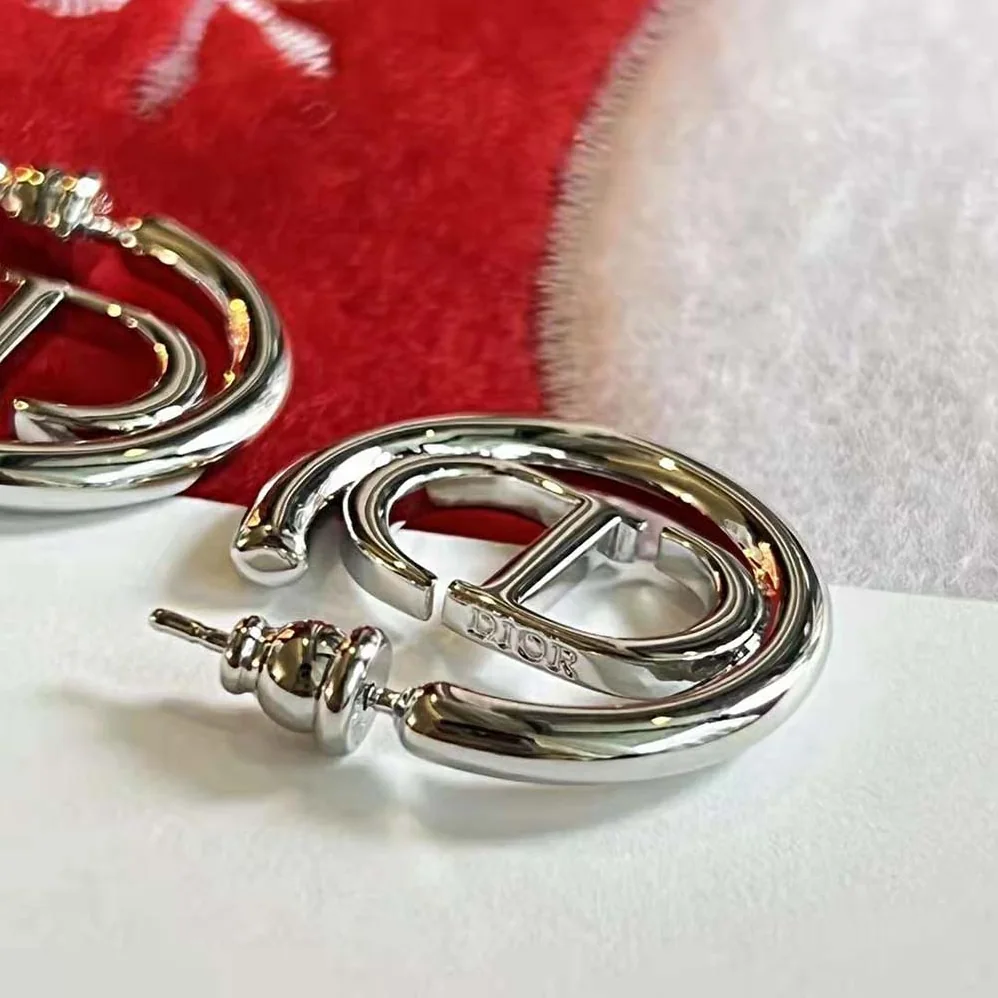 Dior 30 Montaigne Earrings Silver for Women in Finish Metal