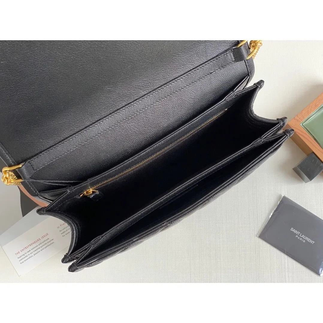 Saint Laurent Becky Small Shoulder Bag Black in YSL Saint Laurent Becky Small Shoulder Bag Black in YSL