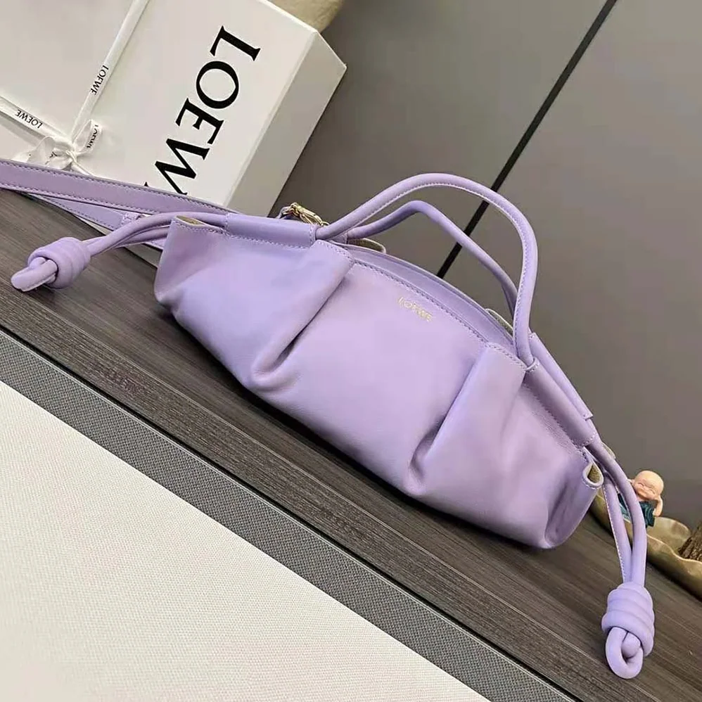Loewe Small Paseo Bag in Shiny Nappa Calfskin for Women in Purple Loewe Small Paseo Bag in Shiny Nappa Calfskin for Women in Purple