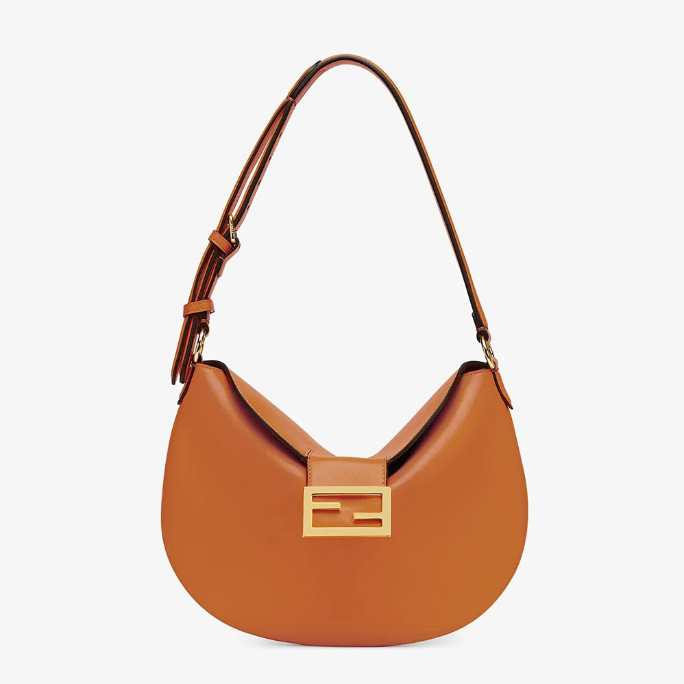 Fendi Small Croissant Brown Leather Bag for Women