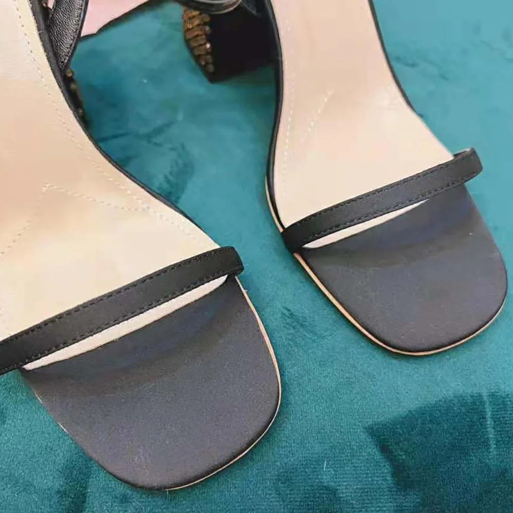 Miu Miu Patent Leather and Glitter Sandals in 100mm Heel Height for Women in Black Miu Miu Patent Leather and Glitter Sandals in 100mm Heel Height for Women in Black
