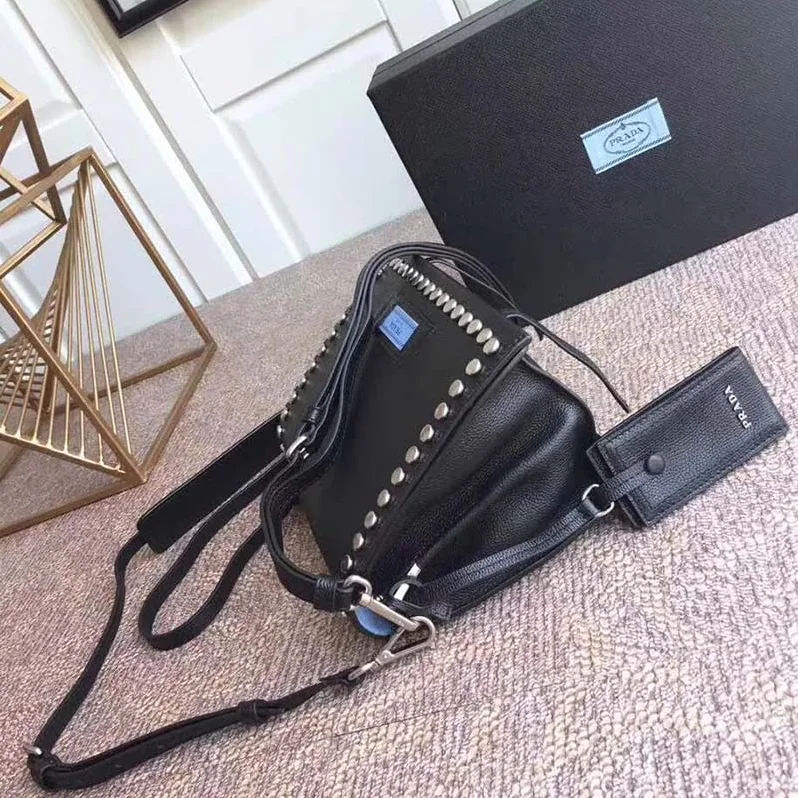Prada Etiquette Bag in Calf Leather for Women in Black