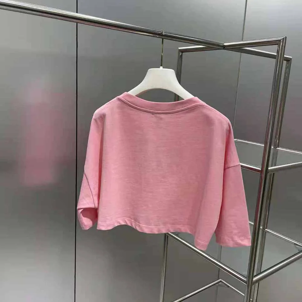 Loewe Cropped Anagram T-shirt in Cotton for Women in Pink
