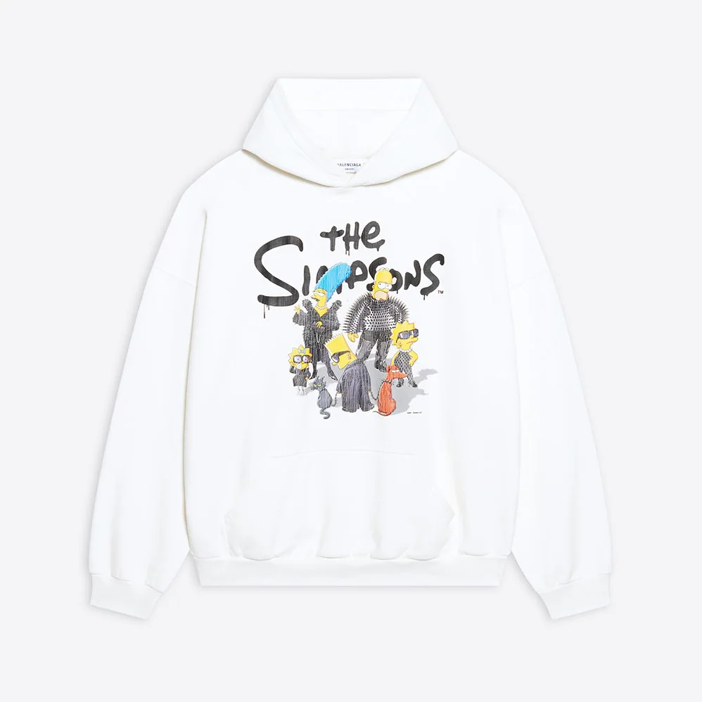 Balenciaga Simpsons Tm and 20th Television Hoodie Wide Fit in White for Men