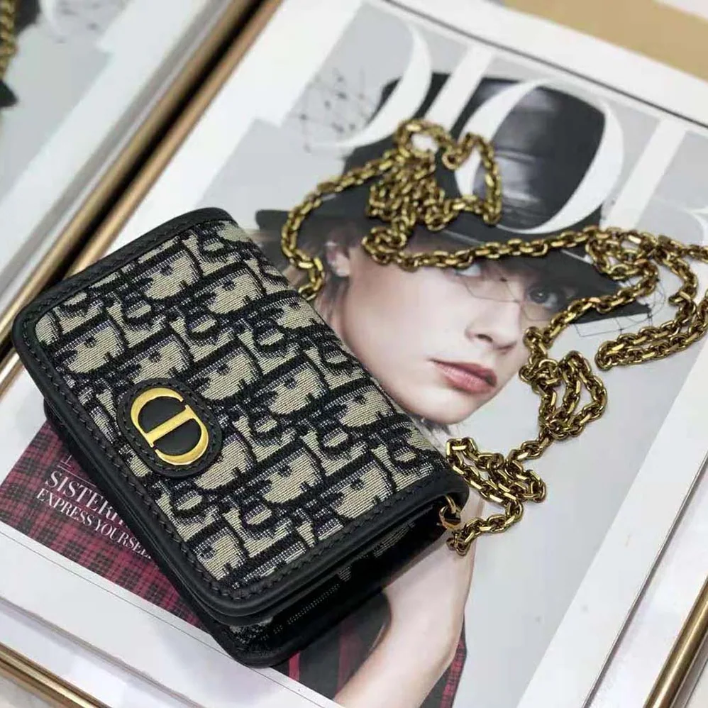 Dior 30 Montaigne nano pouch Blue Dior Oblique Jacquard for Women Dior 30 Montaigne nano pouch Blue Dior Oblique Jacquard for Women