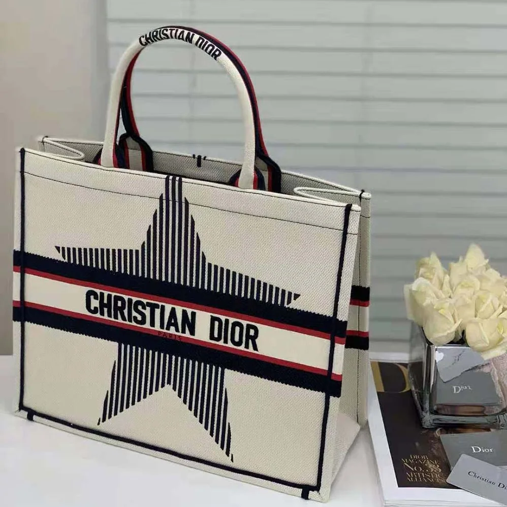 Dior Dioralps Dior Book Tote White Three for Women in Tone Embroidery Dior Dioralps Dior Book Tote White Three for Women in Tone Embroidery