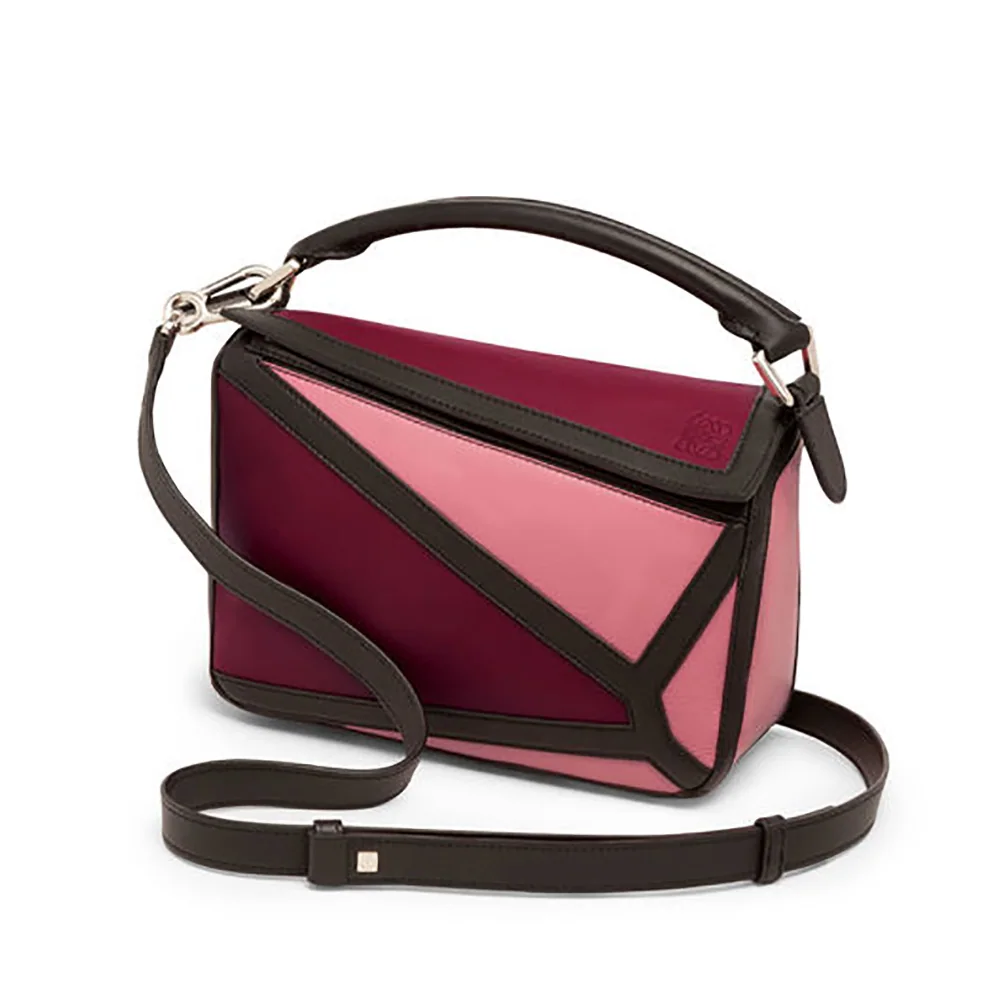 Loewe Puzzle Graphic Small Bag Raspberry for Women in Wild Rose