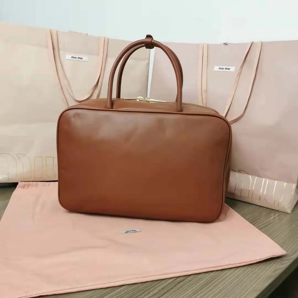 Miu Miu Leather Top-Handle Bag for Women in Brown