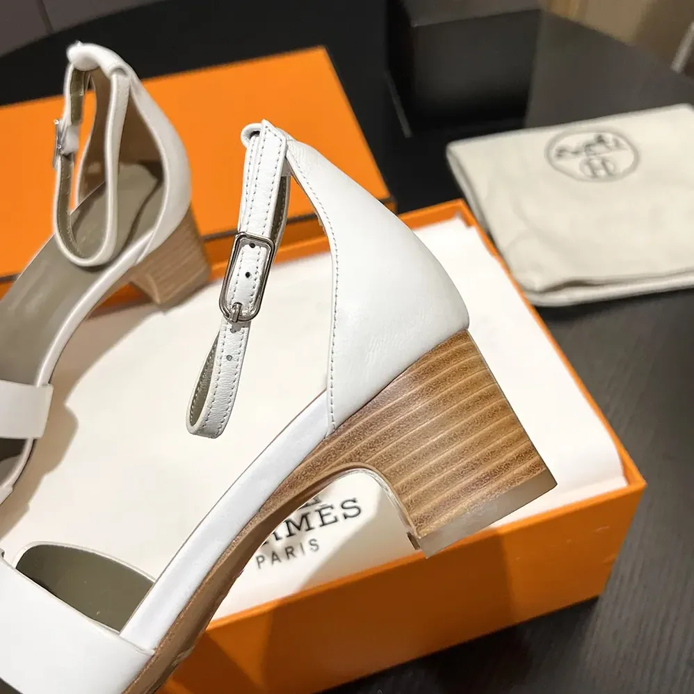 Hermes Encens 50 Sandal-White H221119Z for Women Hermes Encens 50 Sandal-White H221119Z for Women
