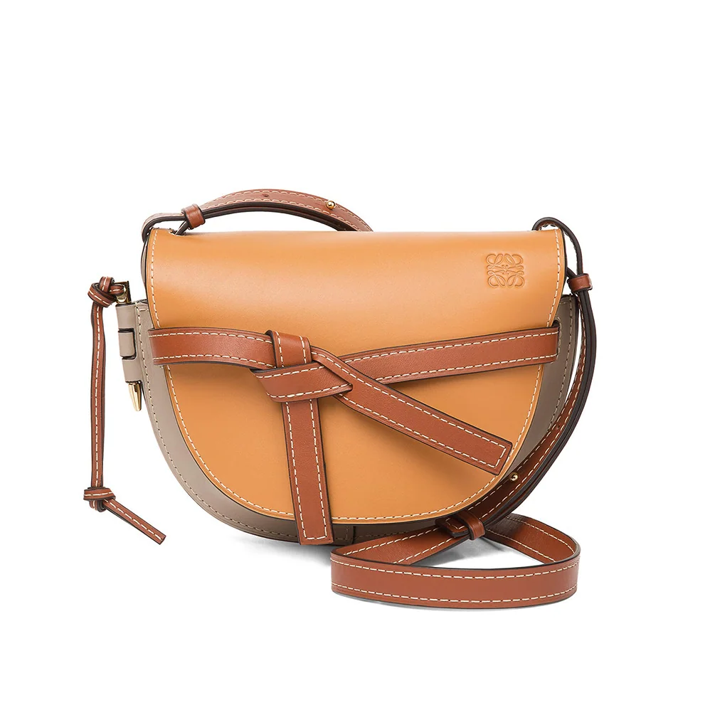 Loewe Small Gate Bag in Soft Calfskin for Women in Brown Loewe Small Gate Bag in Soft Calfskin for Women in Brown