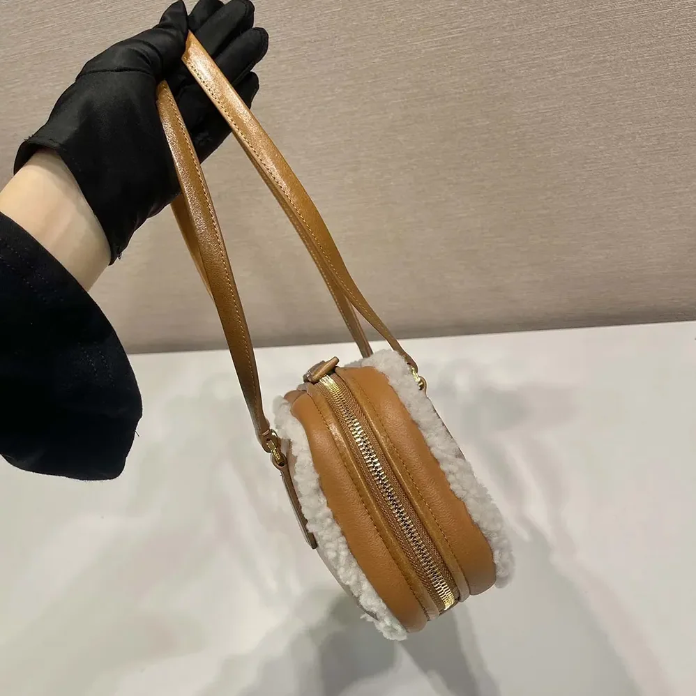 Prada Medium Shearling Two-handle Bag for Women in Brown Prada Medium Shearling Two-handle Bag for Women in Brown