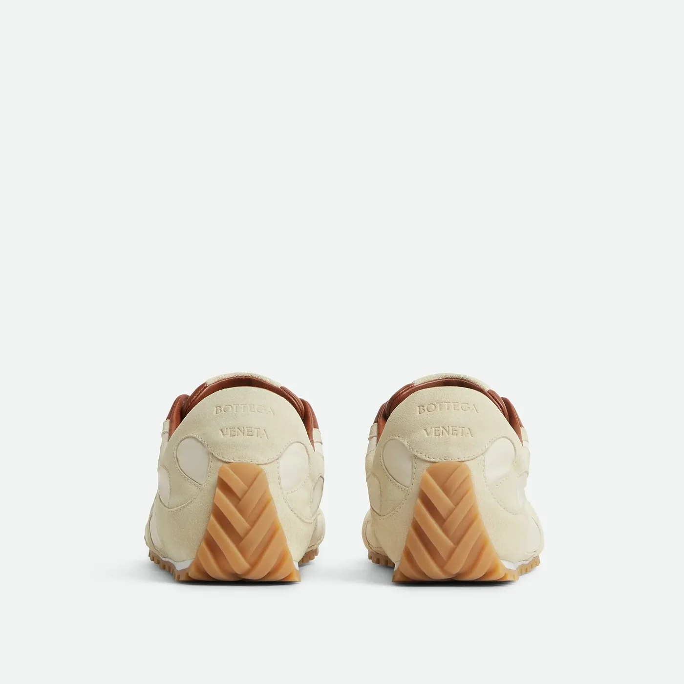 Bottega Veneta Orbit Flash Sneaker Sea Salt in Caramel