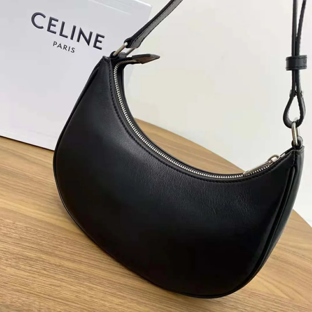 Celine Ava Bag in Smooth Calfskin with Celine Print for Women in Black Celine Ava Bag in Smooth Calfskin with Celine Print for Women in Black