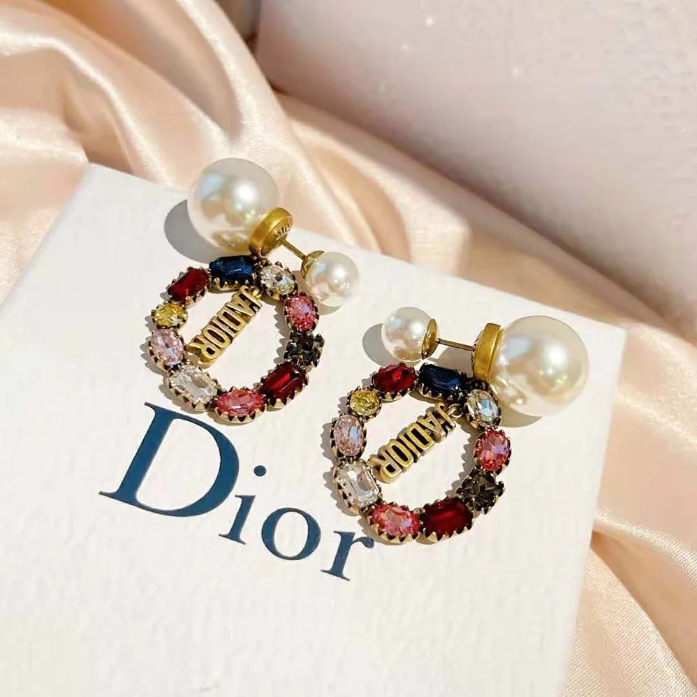 Dior Tribales Earrings Antique Gold for Women in Finish Metal Dior Tribales Earrings Antique Gold for Women in Finish Metal