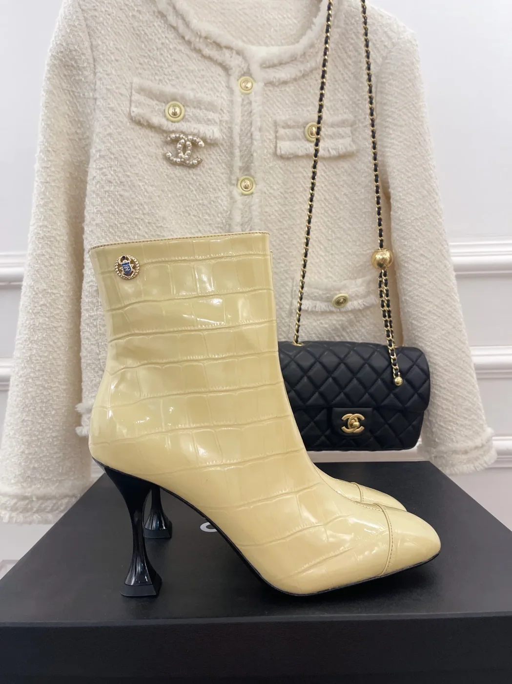 Chanel Short Boots Beige for Women Chanel Short Boots Beige for Women