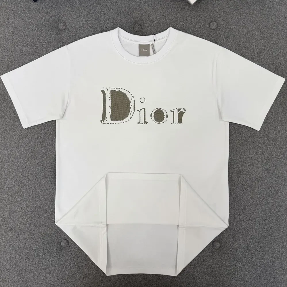 Dior Reverse T-Shirt Relaxed Fit White Cotton Jersey for Women Dior Reverse T-Shirt Relaxed Fit White Cotton Jersey for Women
