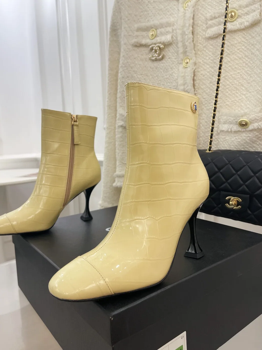Chanel Short Boots Beige for Women Chanel Short Boots Beige for Women
