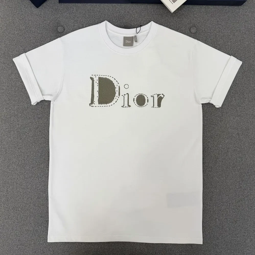 Dior Reverse T-Shirt Relaxed Fit White Cotton Jersey for Women Dior Reverse T-Shirt Relaxed Fit White Cotton Jersey for Women