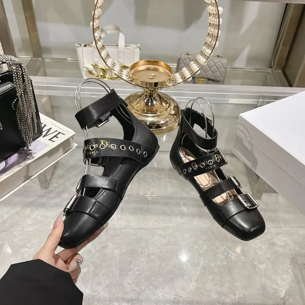 Dior Punk Ballet Flat Black Supple Calfskin for Women Dior Punk Ballet Flat Black Supple Calfskin for Women
