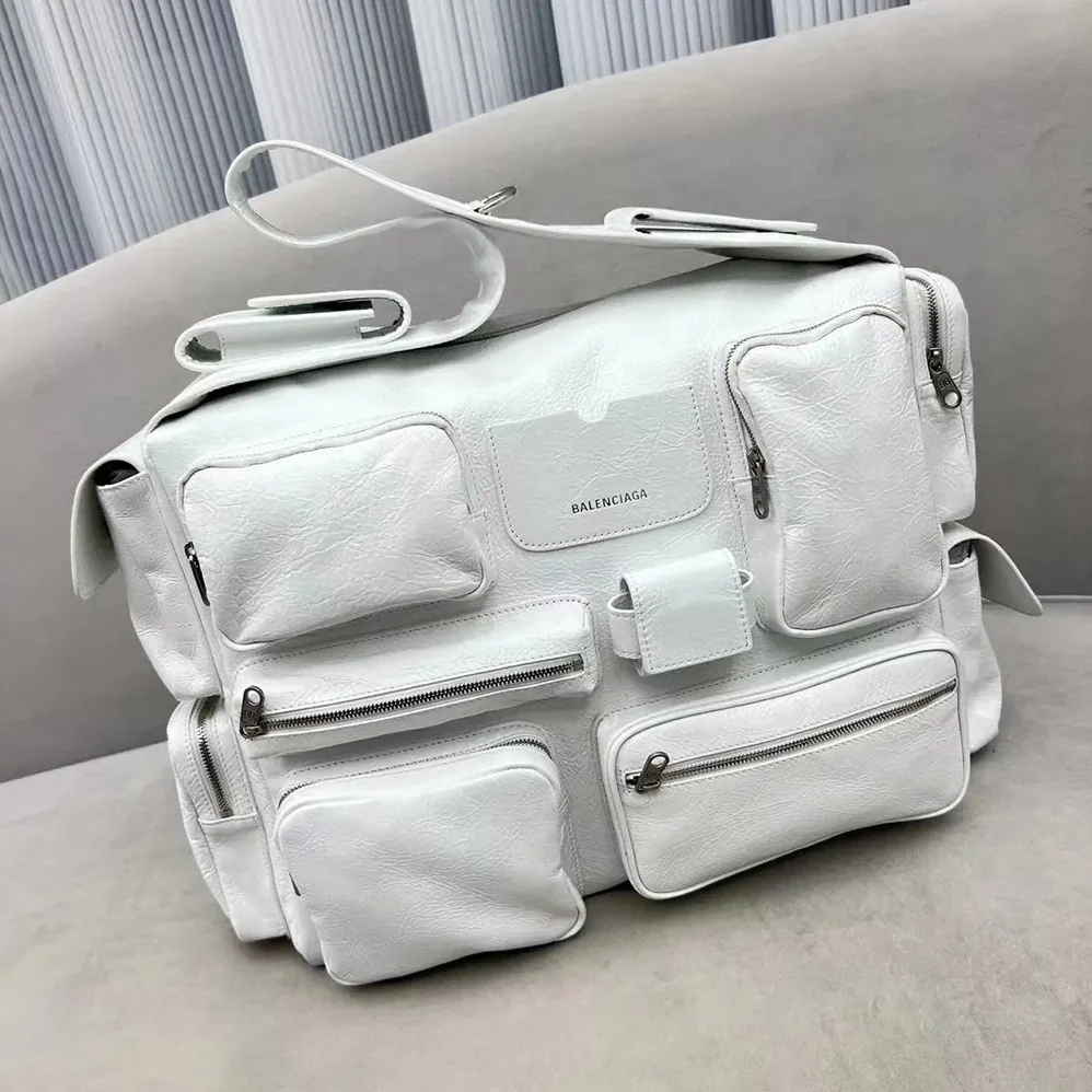 Balenciaga Superbusy Large Sling Bag in White for Women Balenciaga Superbusy Large Sling Bag in White for Women