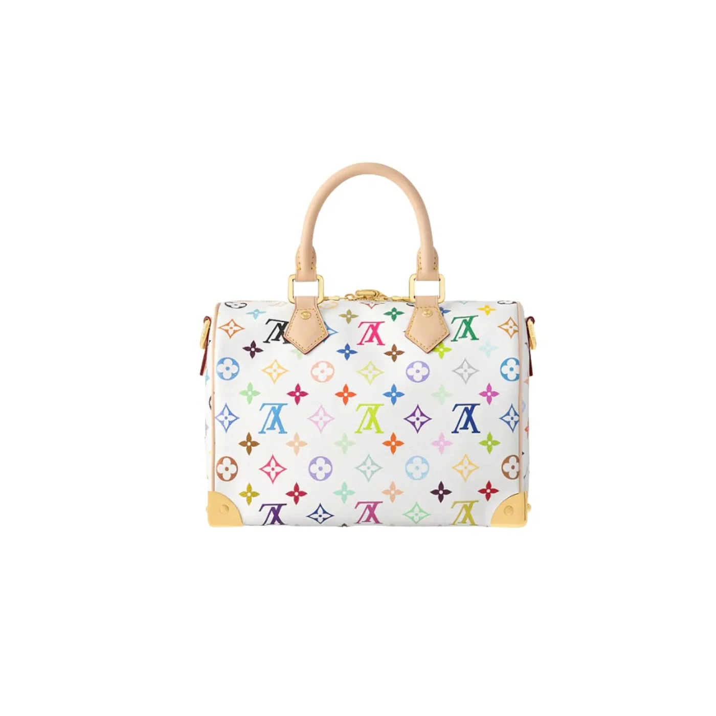 Louis Vuitton LV x TM Speedy Bandouliere 25 Top Handle Bag in Multicolored Gold Hardware Louis Vuitton LV x TM Speedy Bandouliere 25 Top Handle Bag in Multicolored Gold Hardware