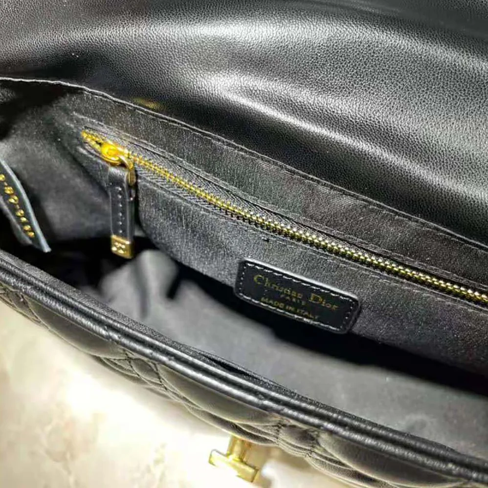 Dior Large Dior Caro Bag Black Soft Cannage Calfskin for Women